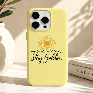 Blijf Gouden Hoesje – Beschermend & Opbeurend! iPhone 16 Pro Max Hoesje