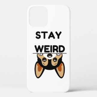 Blijf Grappig Rare Boston Terrier Cartoon Hond iPhone 12 Hoesje