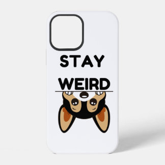 Blijf Grappig Rare Boston Terrier Cartoon Hond  iPhone 12 Hoesje
