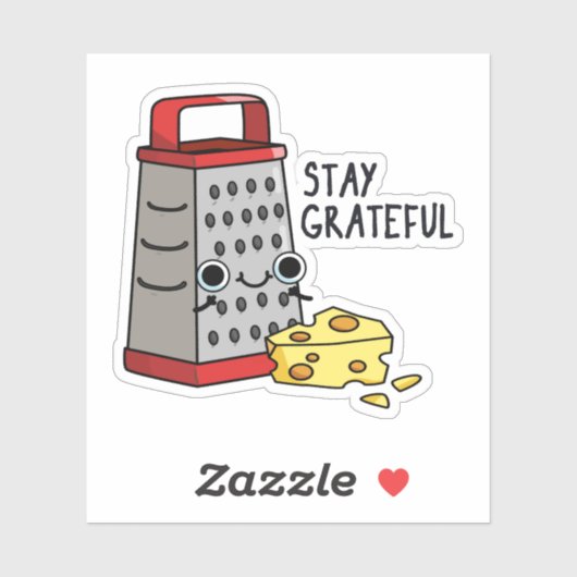 Blijf grateful Funny Cheese Pun Sticker (Vel)