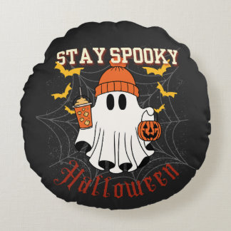 Blijf Griezelig Geest Halloween Rond Kussen