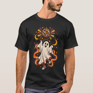 Blijf Griezelig Retro Disco Geest Halloween T-shirt