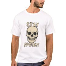 Blijf Griezelig Vintage Schedel T-Shirt, Tattoo St