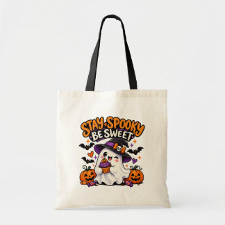 Blijf Griezelig Wees Lief Cute Geest Halloween Boo Tote Bag