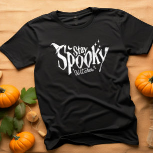Blijf griezelige heksen heks Halloween grappig T-shirt