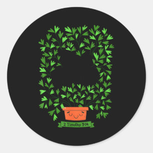 Blijf Groeien 2 Timoteüs 3 14 Christelijke Inspira Ronde Sticker