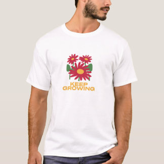 Blijf Groeien Inspirerende Bloemen T-Shirt | Posit