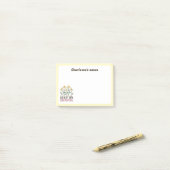 Blijf groeien positieve citaten Retro bloemen Post-it® Notes (Op bureau)