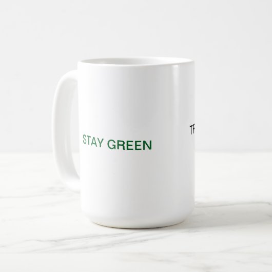 Blijf groene mok (Voorkant links)