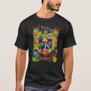 Blijf Groovy 70s paddenstoel Hippie Grunge Alt T-shirt