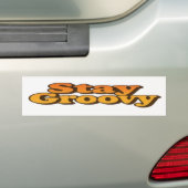Blijf Groovy 70s Retro Bubble Letter Bumpersticker (Op auto)