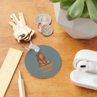 Blijf Groovy Capybara Schattige Retro Op Maat Gema Sleutelhanger