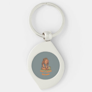 Blijf Groovy Capybara Schattige Retro Op Maat Gema Sleutelhanger