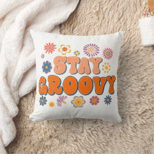 Blijf Groovy Flower Power 60's Retro  Kussen