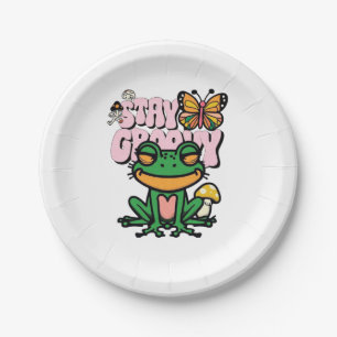 Blijf Groovy Kikker Papieren Bordje