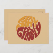 Blijf Groovy met een plons rood en geel Briefkaart (Voorkant / Achterkant)