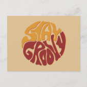 Blijf Groovy met een plons rood en geel Briefkaart (Voorkant)