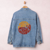 Blijf Groovy met een plons rood en geel Denim Jacket (Hangar)