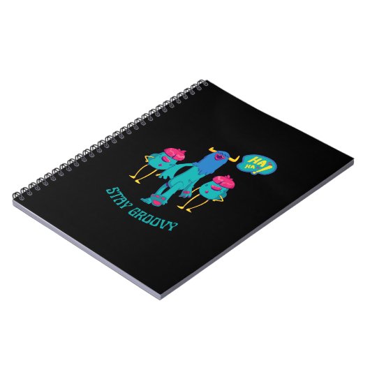 Blijf groovy overal, grappige kinderen op school notitieboek (Linkerzijde)