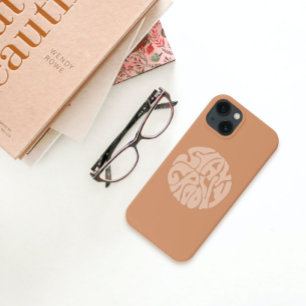 Blijf Groovy Retro Beige iPhone 13 Hoesje