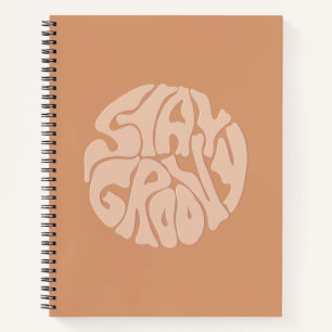 Blijf Groovy Retro Beige Notitieboek