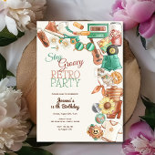 Blijf groovy retro verjaardagsfeest kaart