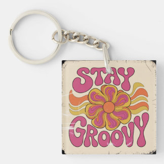Blijf Groovy Sleutelhanger
