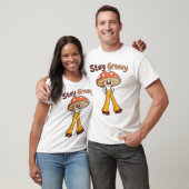 Blijf Groovy Smiling Mushroom 70s Retro T-shirt (Unisex)