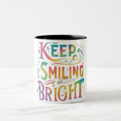 Blijf helder lachen tweekleurige koffiemok (Center)