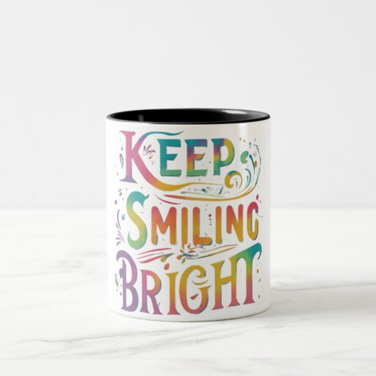 Blijf helder lachen tweekleurige koffiemok (Center)