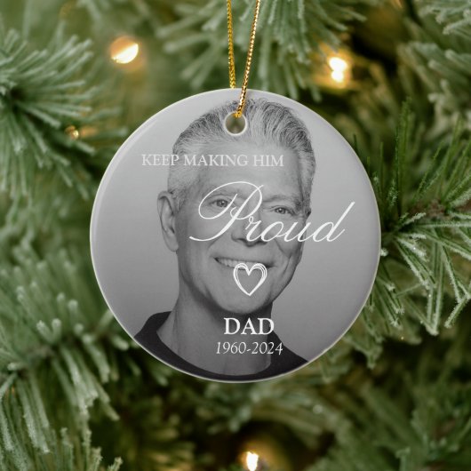 Blijf hem trots maken op het Dad Memorial Ornament (Boom)