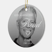 Blijf hem trots maken op het Dad Memorial Ornament (Links)
