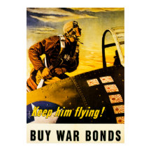 Blijf hem vliegen. Koop oorlogsobligaties -  WW2