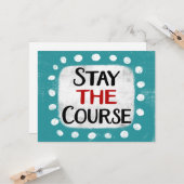 Blijf het Wenskaart van de cursus Kaart (Voorkant / Achterkant in situ)