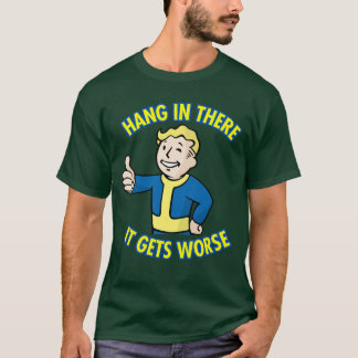 Blijf hier het wordt alleen maar erger Retro overl T-shirt