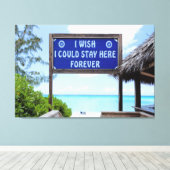 Blijf hier voor altijd canvas afdruk (Insitu (Houten vloer))