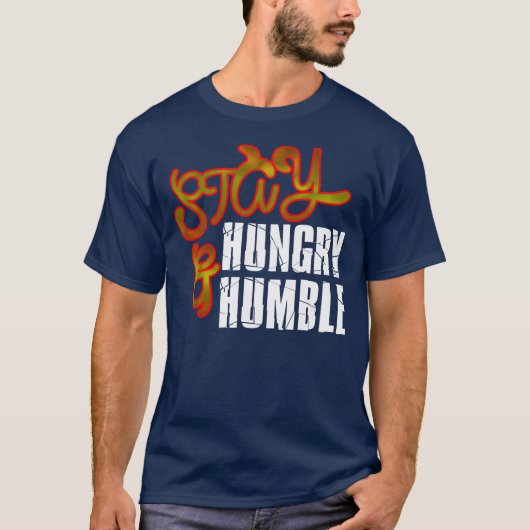 Blijf Hongaars en nederig T-shirt (Voorkant)