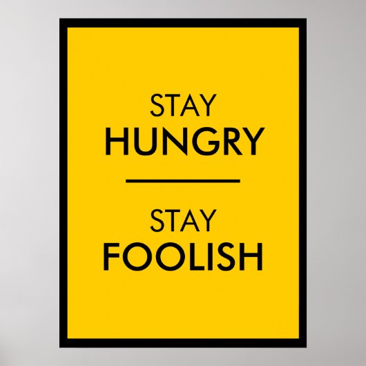Blijf honger poster (Voorkant)