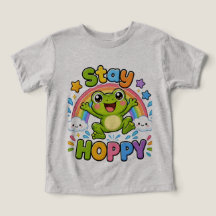 Blijf Hoppy | Cute Happy Kikker Cartoon Ontwerp