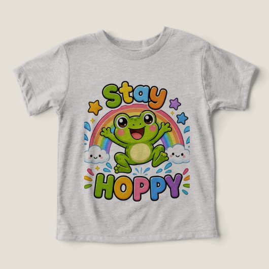 Blijf Hoppy | Cute Happy Kikker Cartoon Ontwerp (Design voorkant)