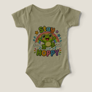 Blijf Hoppy Cute Happy Kikker Ontwerp