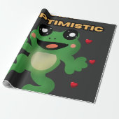 Blijf Hoptimistisch Cute Frog Pun Grappige Frog Li Cadeaupapier (Uitgerold)