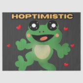 Blijf Hoptimistisch Cute Frog Pun Grappige Kikker  Tissuepapier (Voorkant)