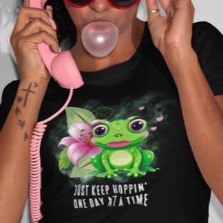 Blijf Huppelen Kleurrijke Kikker T-shirt