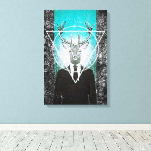 Blijf in het pak canvas afdruk (Insitu (Houten vloer))