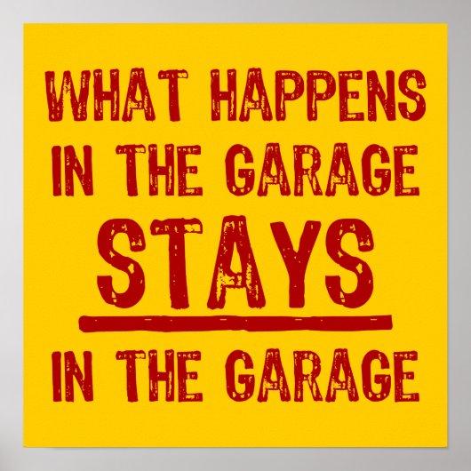Blijf in het Poster van de garage (Voorkant)