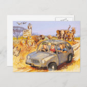 Blijf in je auto! briefkaart (Voorkant / Achterkant)