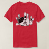Blijf in je luie Bowling Bowler tas T T-shirt (Design voorkant)