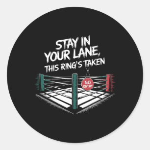 Blijf in je luie buurt ronde sticker