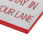 Blijf in je luie wegbord snijplank (Hoek)